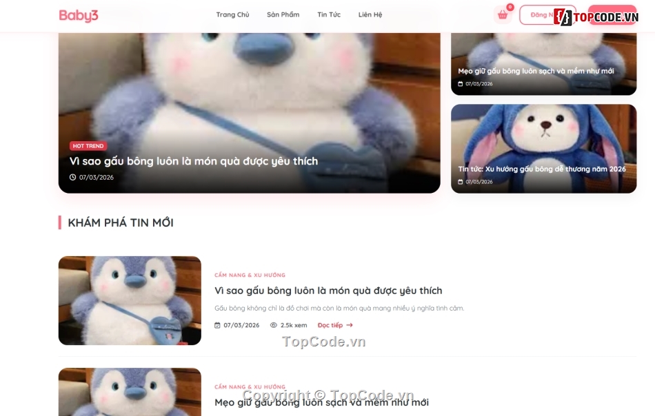 mới nhất,web bán gấu bông,web app